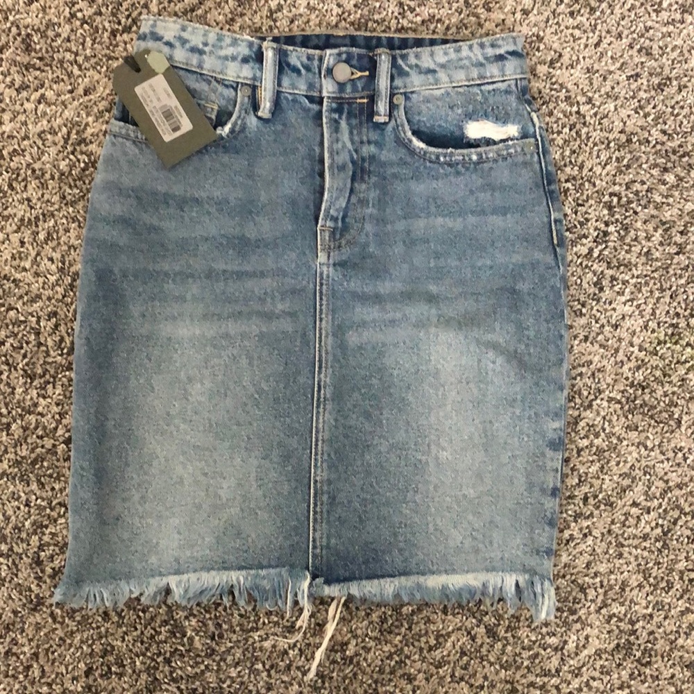 All saints jeans skirt